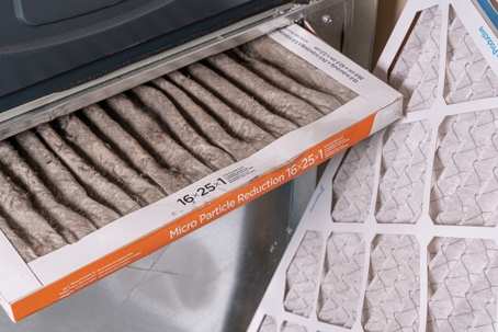 cleaning furnace air filters